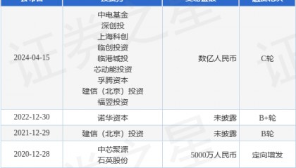 上海强华完成C轮融资，融资额数亿人民币，投资方为中电基金、深创投等