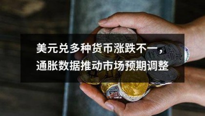 美元兑多种货币涨跌不一，通胀数据推动市场预期调整